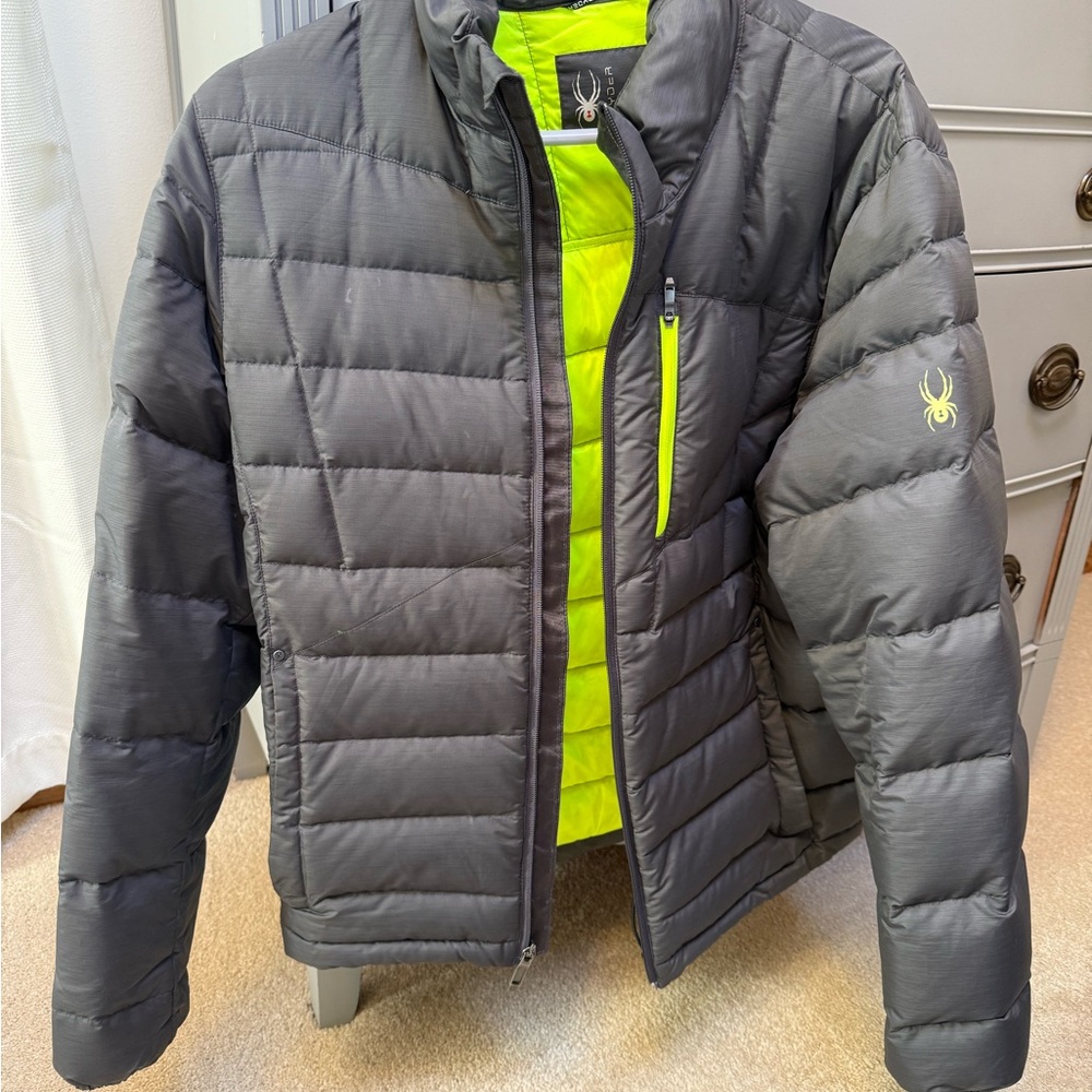 Spyder Men's Full Zip Down Puffer Jacket Medium